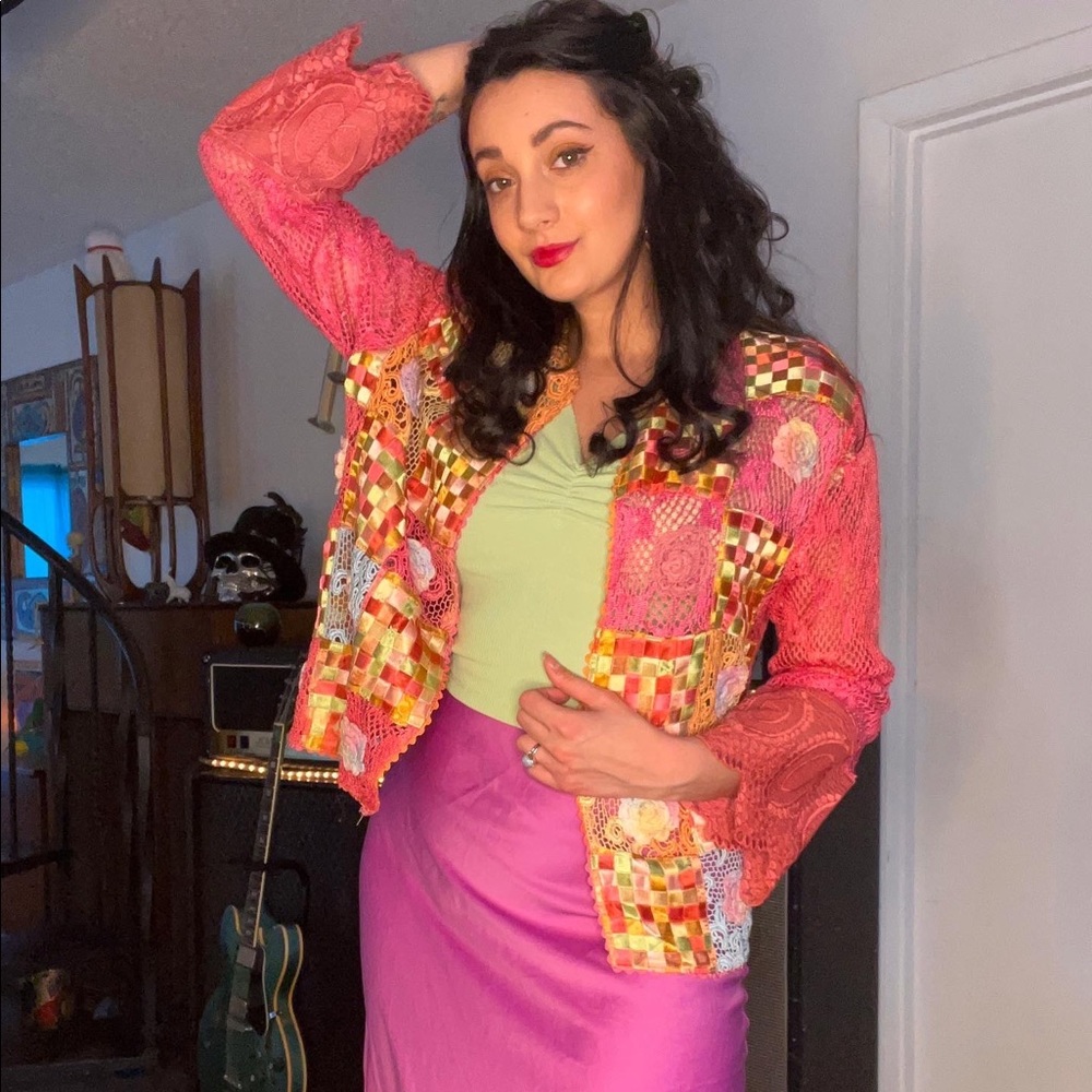 Y2k Boutique Funky Patchwork Jacket - image 1